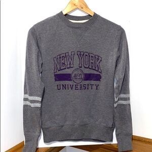 Gray University Crew Neck Sweater